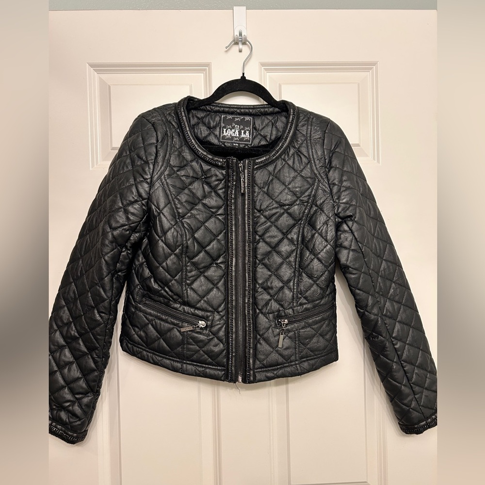 Loca LA Black Quilted Jacket M